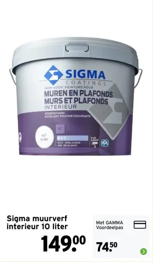 Aanbieding: Sigma muurverf interieur