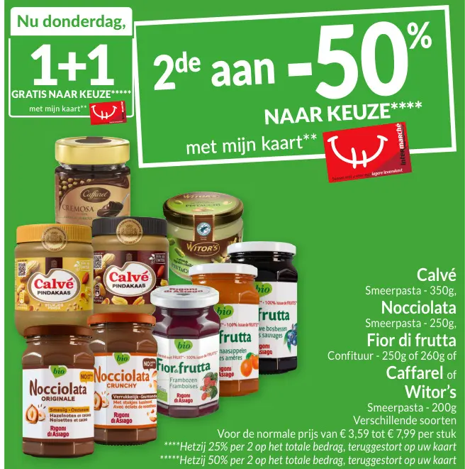 Promotie: Calvé, Nocciolata, Fior di frutta, Caffarel