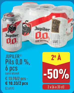 Offre: JUPILER Pils 0,0 %