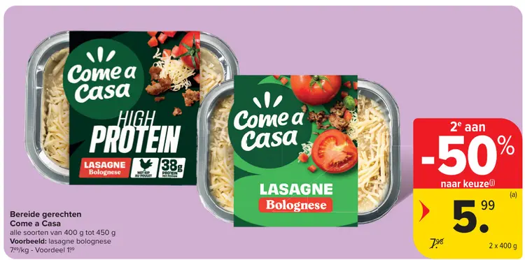 Promotie: Bereide gerechten