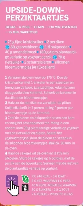 Aanbieding: Upside-down-perziktaartjes