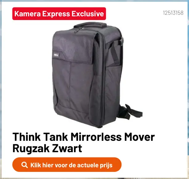 Promotie: Mirrorless Mover Rugzak Zwart