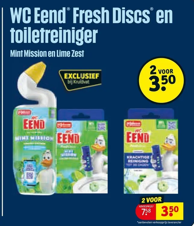 Aanbieding: WC Eend Fresh Discs en toiletreiniger