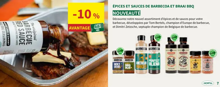 Offre: Épices et sauces de barbecue et braai BBQ