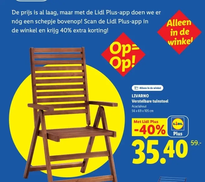 Aanbieding: Verstelbare tuinstoel