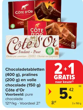 Aanbieding: Chocoladetabletten, pralines en volle chocolade