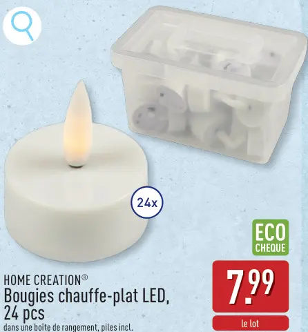 Offre: Bougies chauffe-plat LED