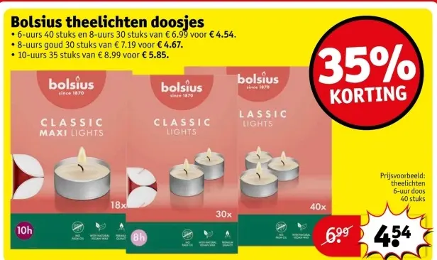 Aanbieding: Bolsius theelichten doosjes