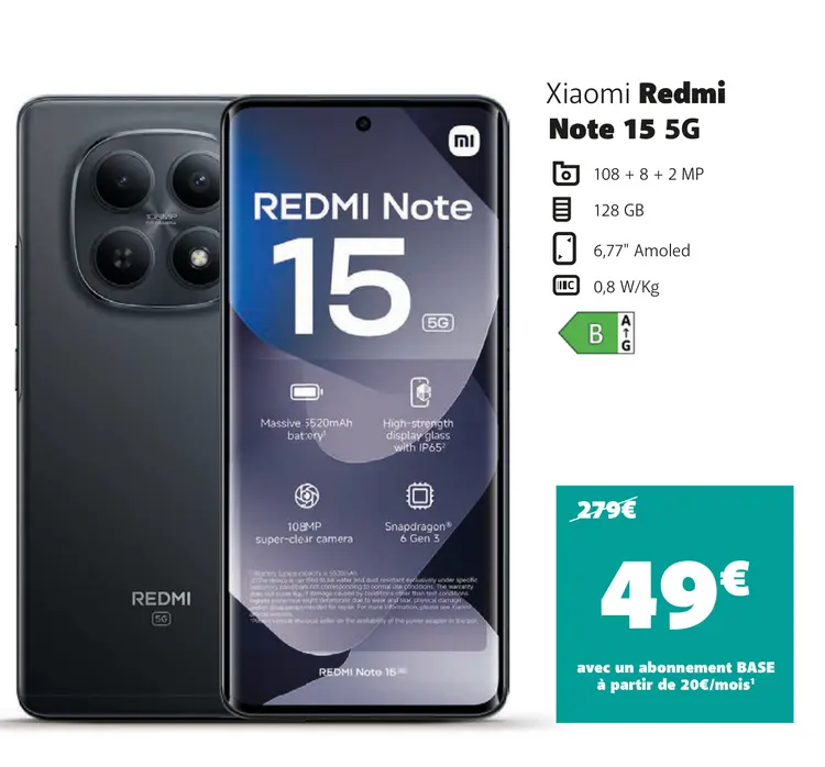 Offre: Redmi Note 15 5G