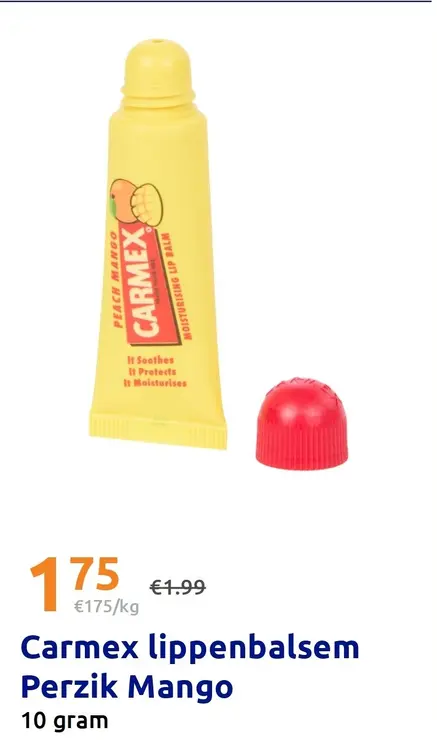 Promotie: Carmex lippenbalsem Perzik Mango