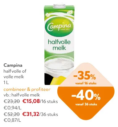 Promotie: halfvolle of volle melk