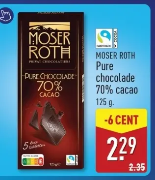 Aanbieding: Pure chocolade 70% cacao
