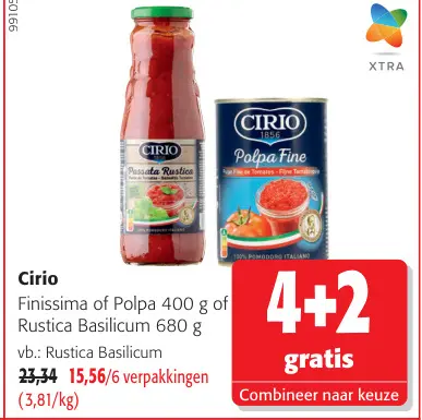 Promotie: Finissima of Polpa of Rustica Basilicum