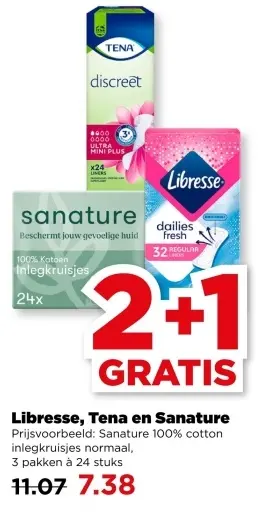 Aanbieding: Libresse, Tena en Sanature