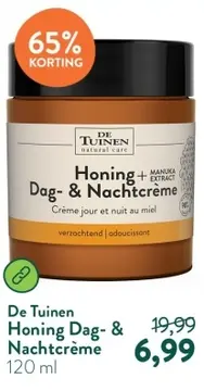 Aanbieding: De Tuinen Honing Dag- & Nachtcrème