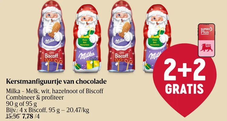 Promotie: Kerstmanfiguurtje van chocolade