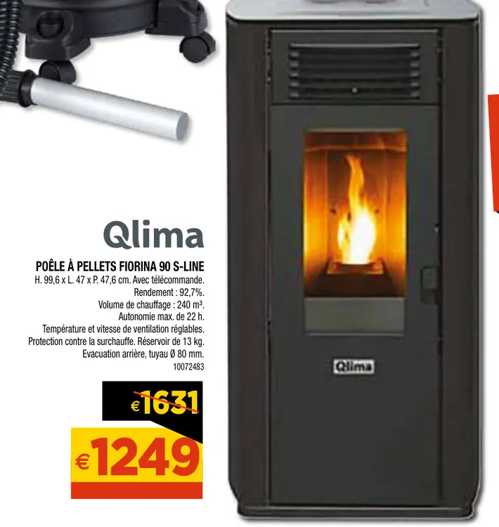 Promotie: Poêle à pellets fiorina 90 s-line