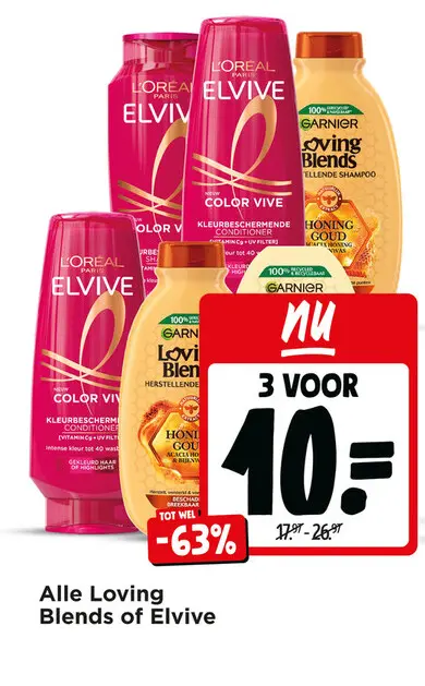 Aanbieding: L'Oréal Elvive Color Vive / Garnier Loving Bl