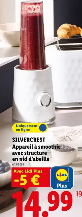 Offre: Appareil à smoothie avec structure en nid d'abeille