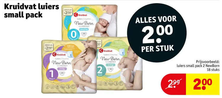 Aanbieding: Luiers small pack