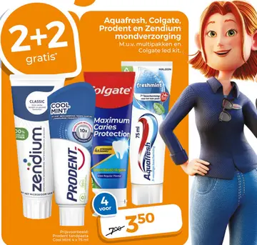 Aanbieding: Aquafresh, Colgate, Prodent en Zendium mondverzorging