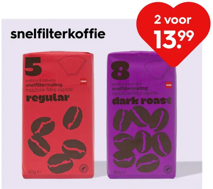 Promotie: Snelfilterkoffie
