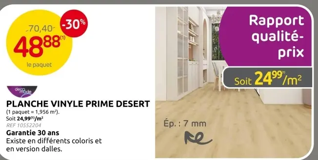 Offre: Planche vinyle prime desert