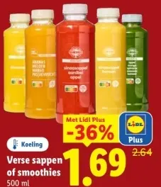 Aanbieding: Verse sappen of smoothies