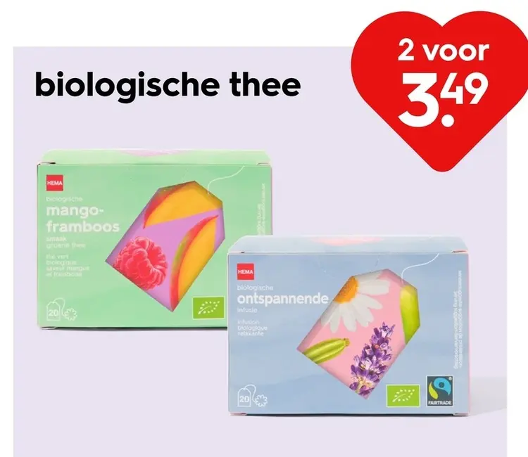 Aanbieding: biologische thee