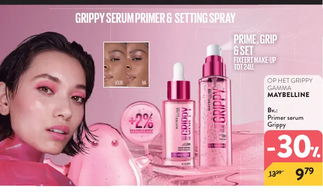 Promotie: Grippy Serum Primer & Setting Spray