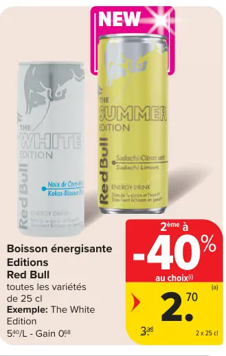 Offre: Boisson énergisante Editions