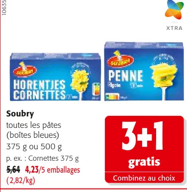 Offre: toutes les pâtes (boîtes bleues)