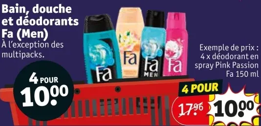 Offre: Bain, douche et déodorants