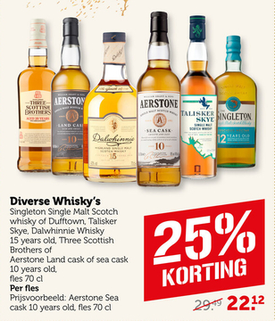 Aanbieding: Diverse Whisky's