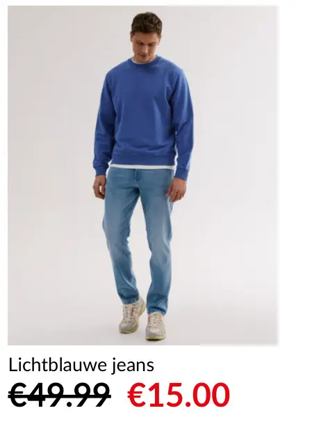 Promotie: Lichtblauwe jeans