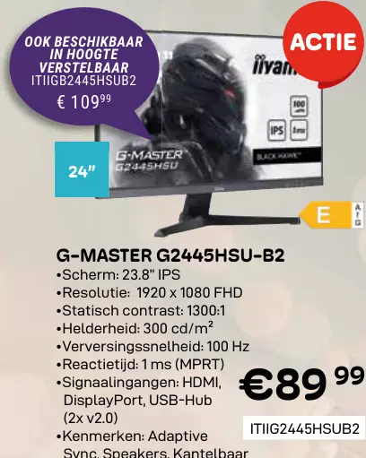 Aanbieding: G-master g2445hsu-b2