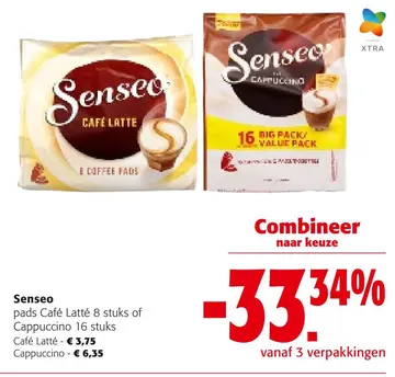 Aanbieding: Senseo pads Café Latté of Cappuccino
