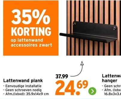 Aanbieding: Lattenwand plank
