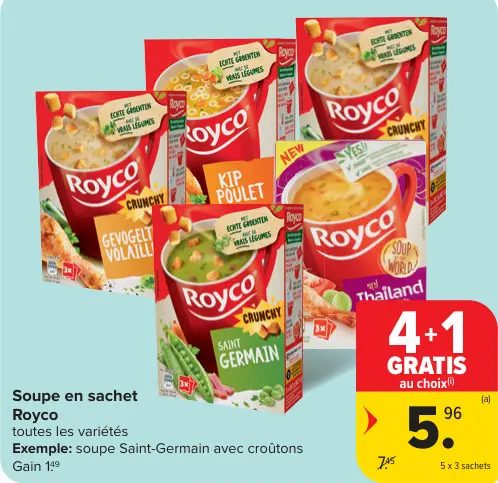 Offre: Soupe en sachet
