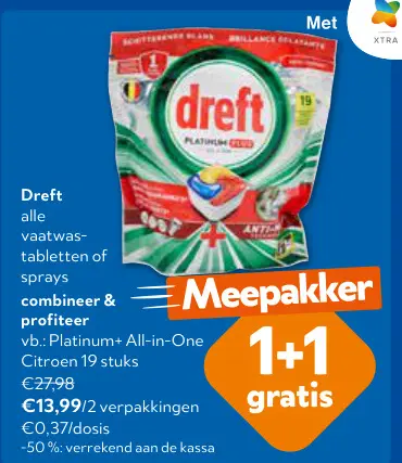 Promotie: Alle vaatwastabletten of sprays