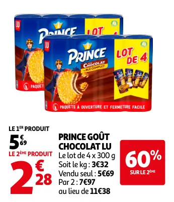 Offre: Prince goût chocolat
