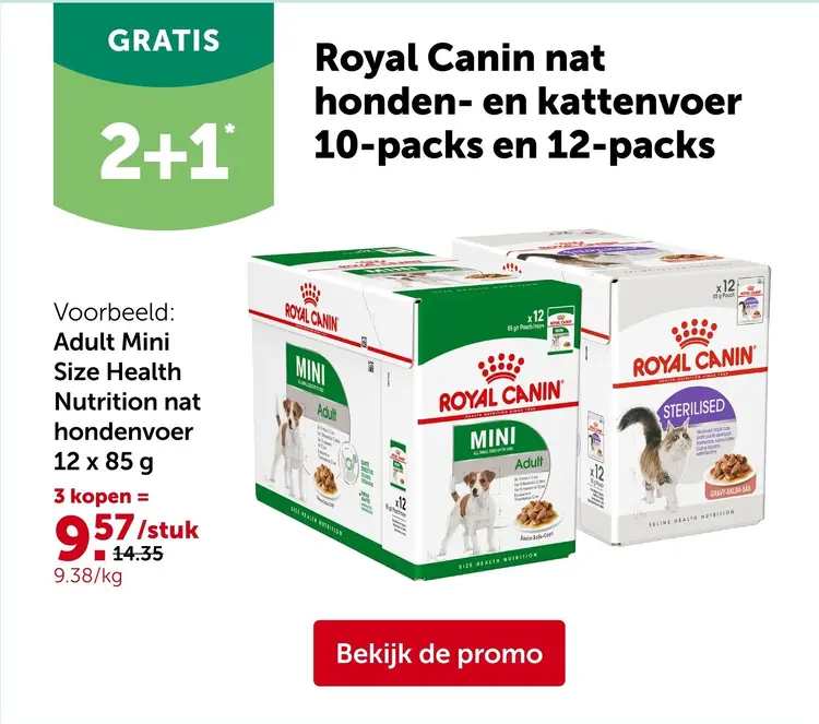 Promotie: Nat honden- en kattenvoer 10-packs en 12-packs