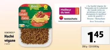 Offre: Haché végane
