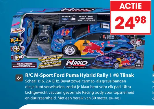 Aanbieding: R/C Nikko rally 1:16 M-sport Ford Puma #8 Tanak
