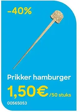 Aanbieding: Prikker hamburger
