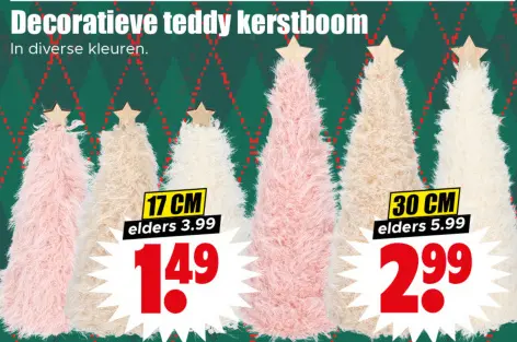 Aanbieding: Decoratieve teddy kerstboom