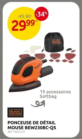 Offre: Ponceuse de détail mouse BEW230BC-QS