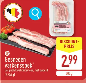 Aanbieding: Gesneden varkensspek
