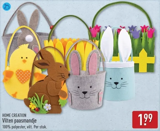 Aanbieding: Vilten paasmandje