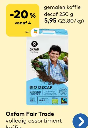 Promotie: Gemalen koffie decaf